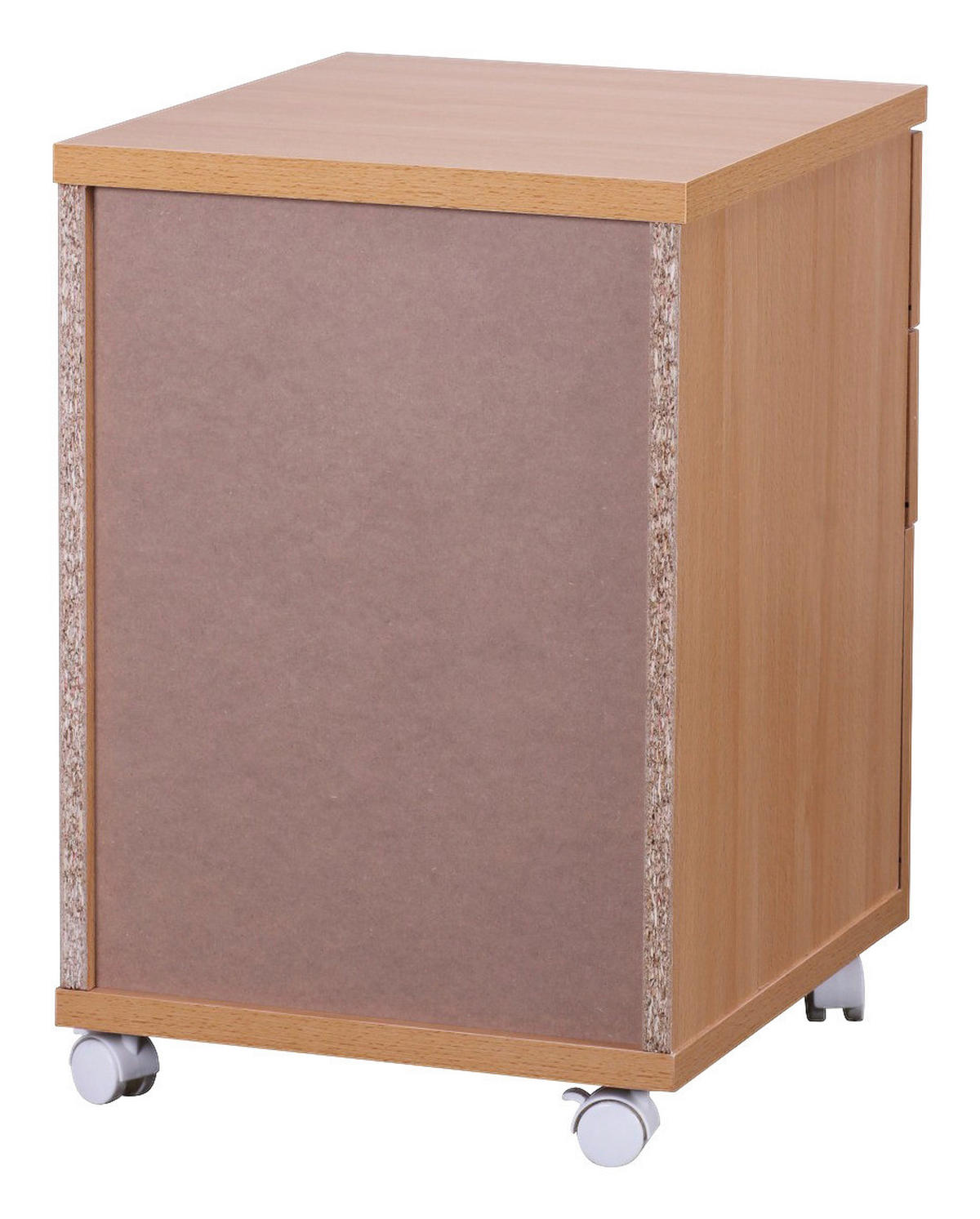 Rollcontainer braun Spanplatte B/H/T: ca. 40x60x45 cm Rollcontainer OTTAWA - braun (40,00/60,00/45,00cm) - Wohnling