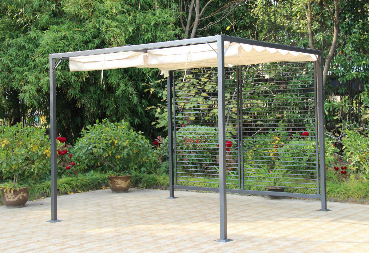 Grasekamp Ersatzdach für Flachdachpergola Venecia beige Polyester-Mischgewebe B/L: ca. 142x295 cm Venecia - beige (142,00/295,00cm) - Grasekamp
