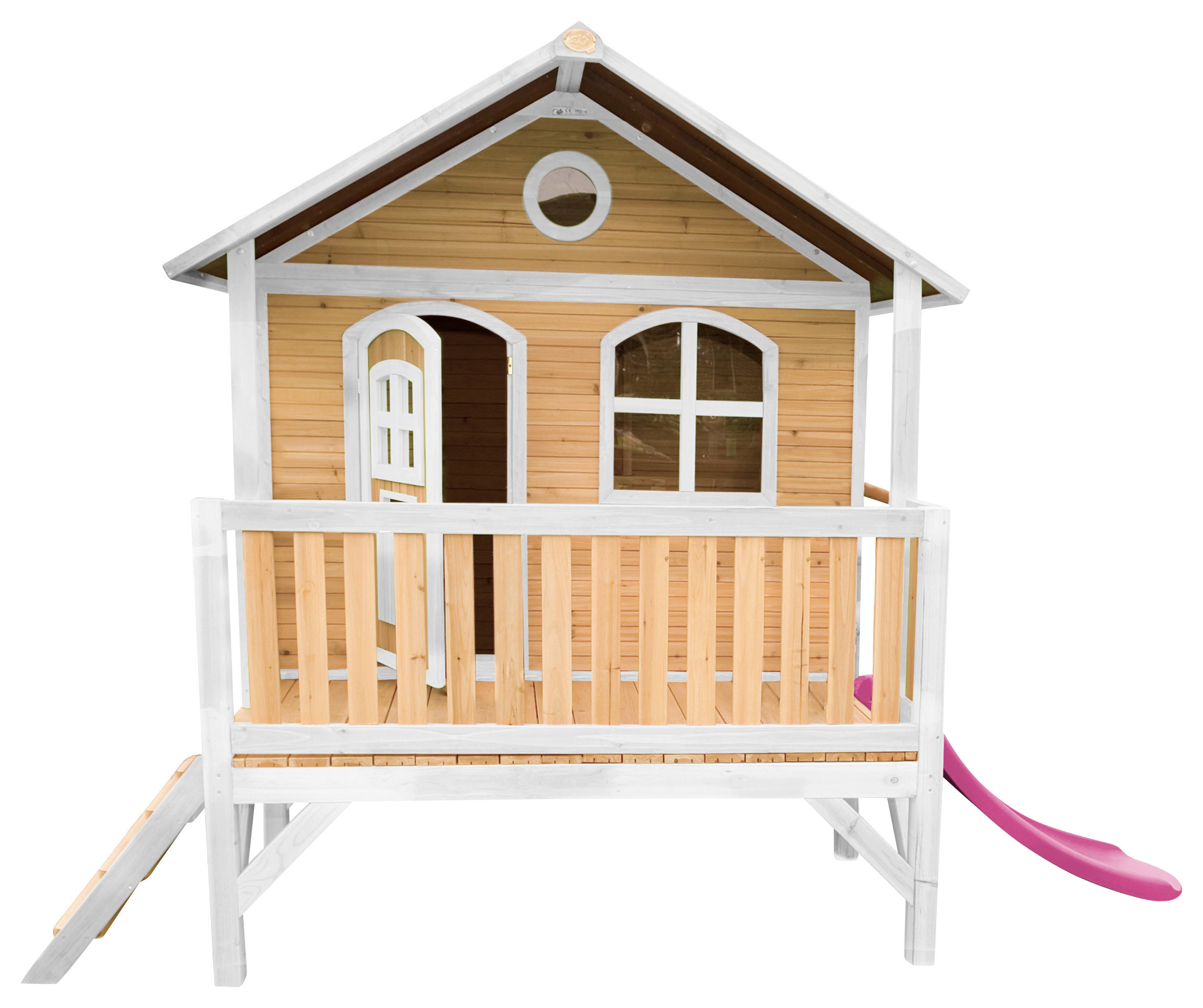 AXI Spielhaus Stef braun B/H/L: ca. 349x233x212 cm Stef - braun/lila (212,00/349,00/233,00cm) - AXI