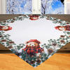 Mitteldecke Mitteldecke Teddy 85x85cm - weiß/rot (85,00/85,00cm)