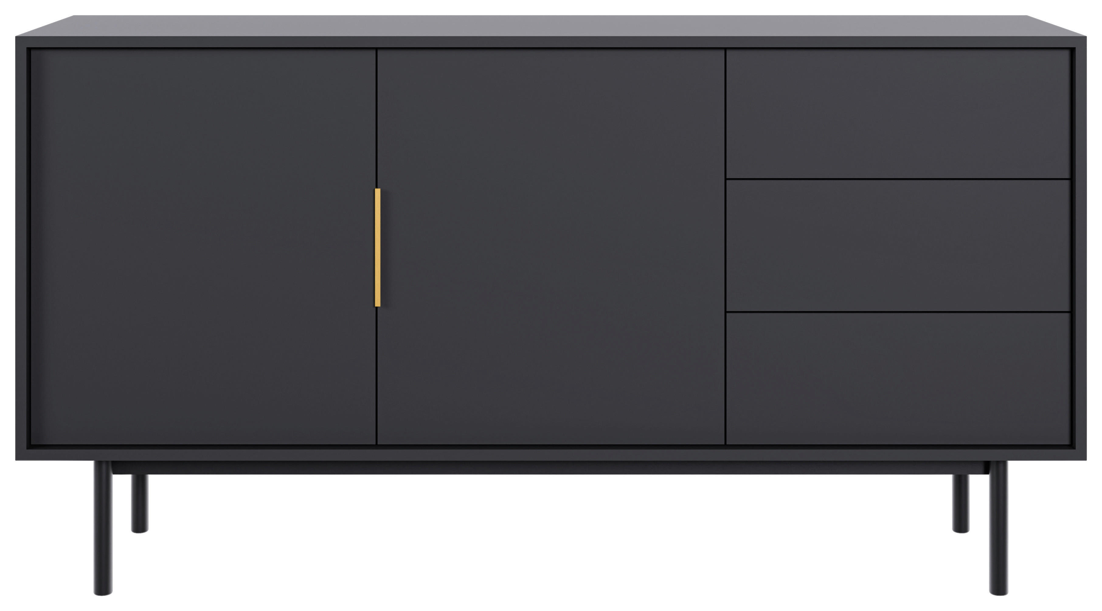 Kommode VIVA schwarz B/H/T: ca. 154x82x39 cm VIVA - schwarz (154,00/82,00/39,00cm) - WIPMEB