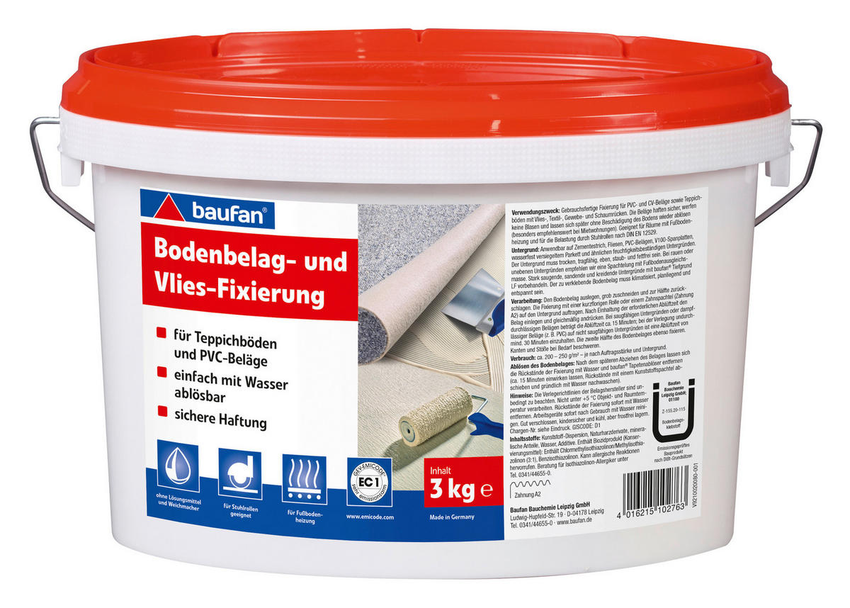Baufan Fixierung reicht für ca. 12qm reicht für ca. 12qm - Baufan