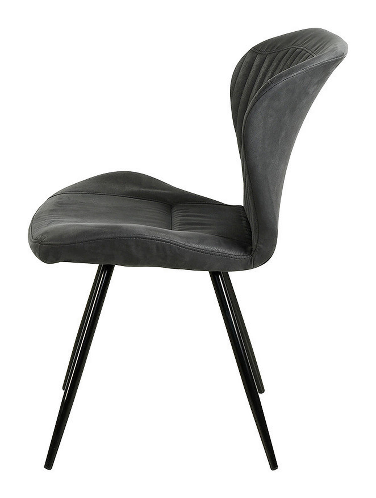 Stuhl  anthrazit Vintage B/H/T: ca. 54x86x64 cm Düren_Stuhl - schwarz/anthrazit (54,00/86,00/64,00cm)