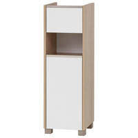 Midischrank Juba Eiche hell Nachbildung weiß B/H/T: ca. 30,2x94,7x33 cm Juba - Eiche/weiß (30,20/94,70/33,00cm) - Möbelpartner