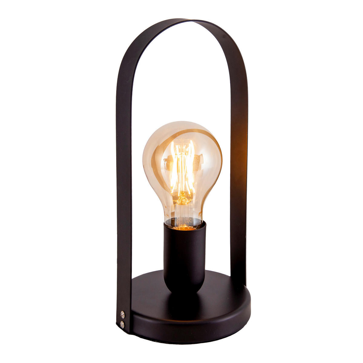 Näve Leuchten Tischleuchte schwarz Metall B/H/T/D: ca. 13,5x28,5x13,5x13,5 cm E27 1 Brennstellen FARO - schwarz (13,50/28,50/13,50cm) - Näve Leuchten