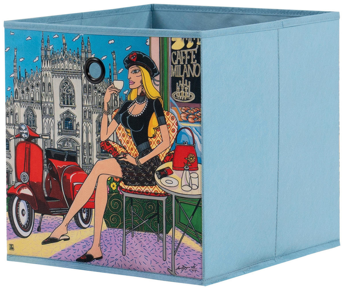 Stoffbox Stoffbox hellblau B/H/T: ca. 32x32x32 cm Stoffbox - bunt (32,00/32,00/32,00cm)