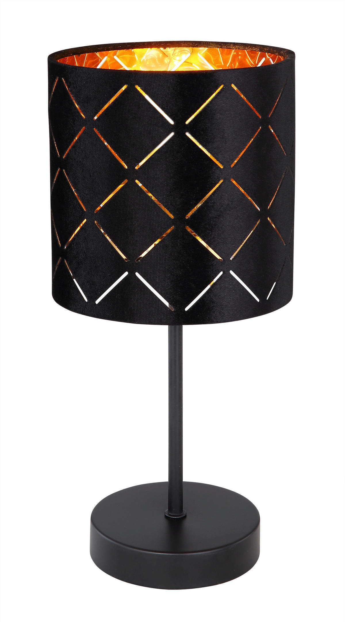 GLOBO Tischleuchte schwarz Metall H/D: ca. 35x15 cm E14 1 Brennstellen SUNNA - schwarz (15,00/35,00cm) - GLOBO
