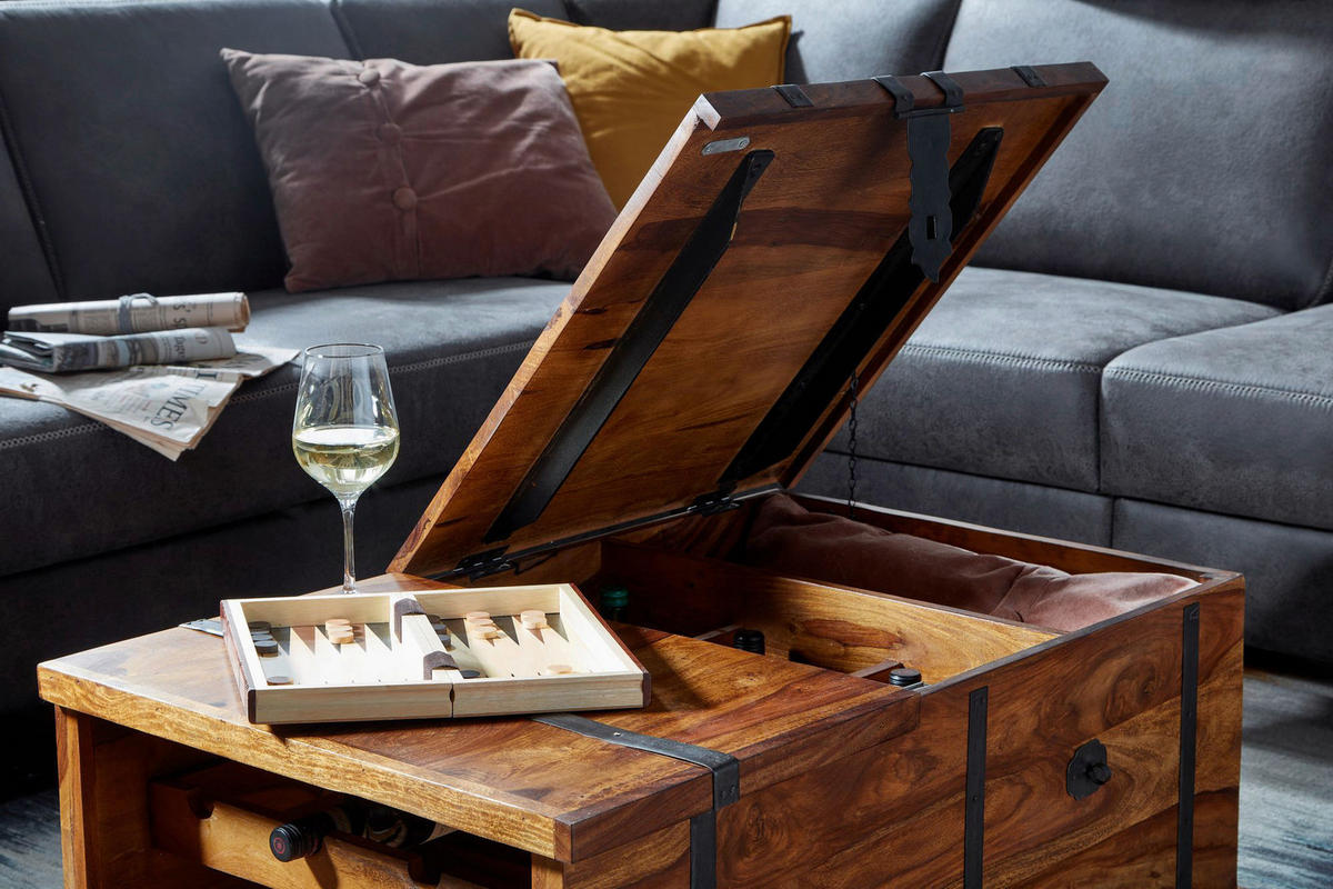 Couchtisch braun B/H/T: ca. 60x40x100 cm Couchtisch - braun (60,00/40,00/100,00cm) - Wohnling