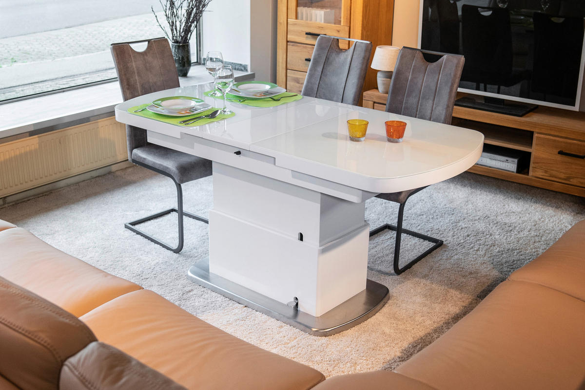 Couchtisch Levi weiß Hochglanz lackiert B/H/T: ca. 135x50x75 cm Levi - weiß (135,00/50,00/75,00cm)