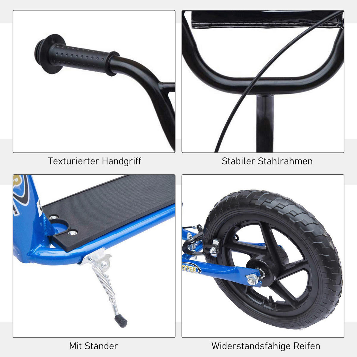 HOMCOM Kinderroller blau Kinderroller - blau (120,00/52,00/88,00cm) - HOMCOM
