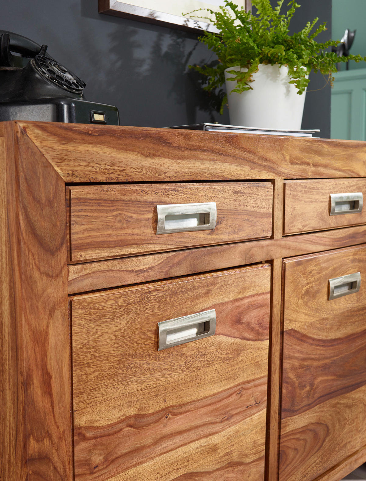 Sideboard natur B/H/T: ca. 90x70x40 cm Sideboard - natur (90,00/70,00/40,00cm) - Wohnling