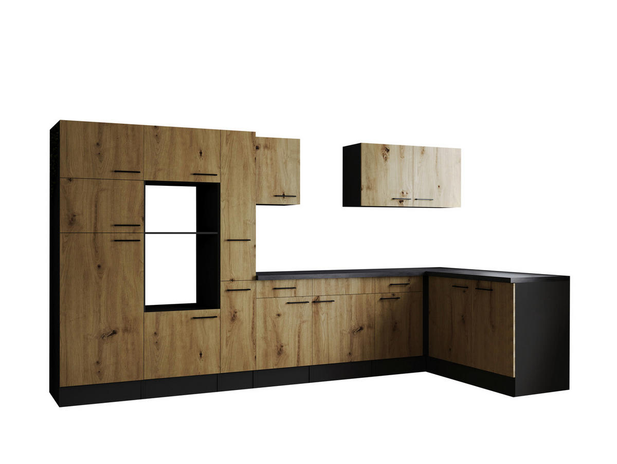 Winkelküche Oliver B/H/T: ca. 370x205x172 cm Oliver - granit/grau (370,00/205,00/172,00cm) - Respekta