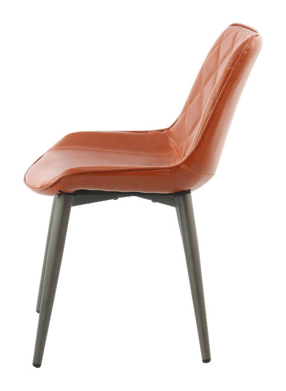 Stuhl Cecil 100 2er kaffee Kunstleder B/H/T: ca. 51x80x57 cm Cecil 100 2er - schwarz/kaffee (51,00/80,00/57,00cm) - 360 Living