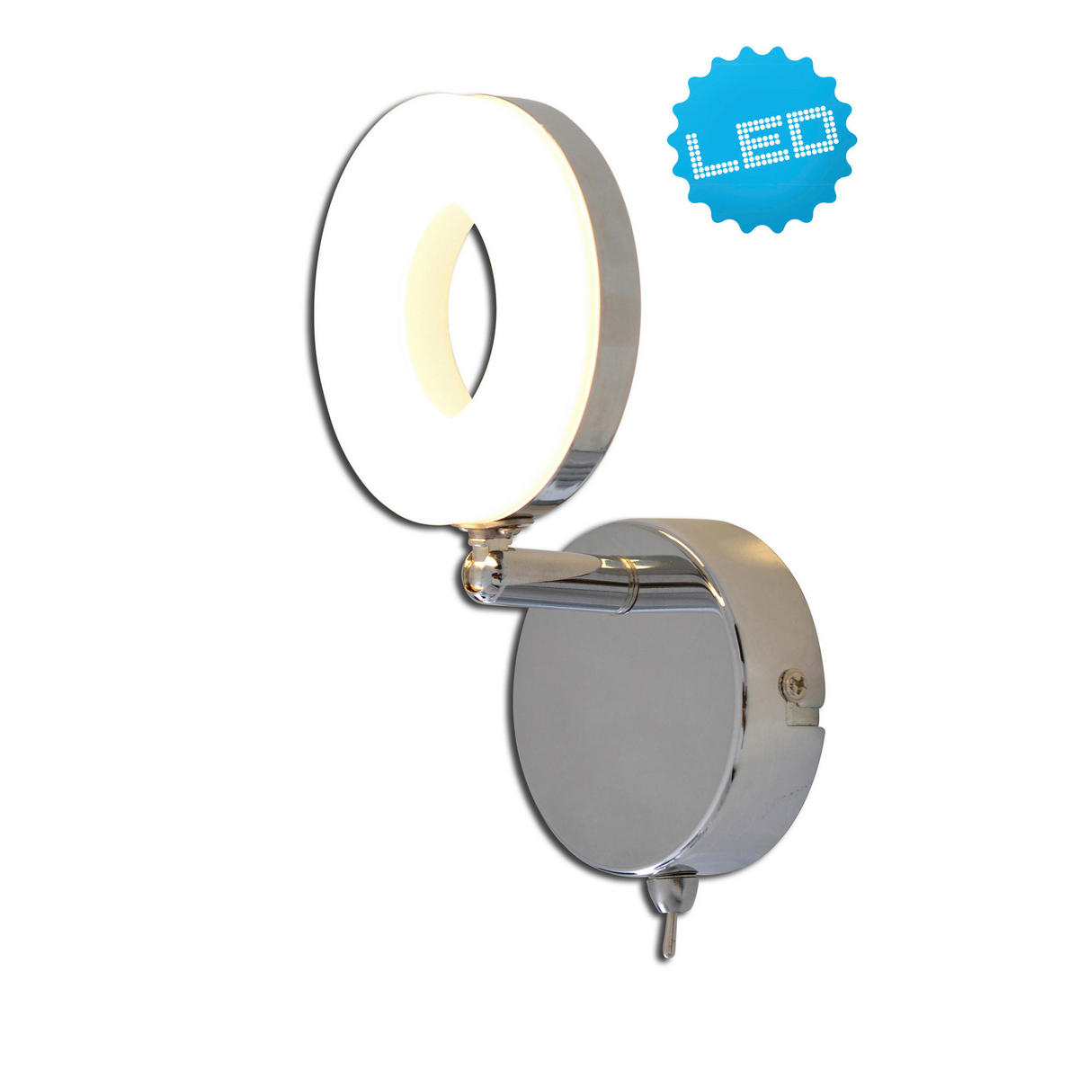 Näve Leuchten LED-Spot Chrom Kunststoff Metall B/H/T: ca. 9x15x9 cm 1 Brennstellen LED-Spot 1flg. - Chrom (9,00/15,00/9,00cm) - Näve Leuchten
