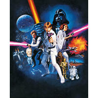 Komar Fototapete Star Wars Poster Classic 1 B/L: ca. 200x250 cm Star Wars Poster Classic 1 - (200,00/250,00cm) - Komar