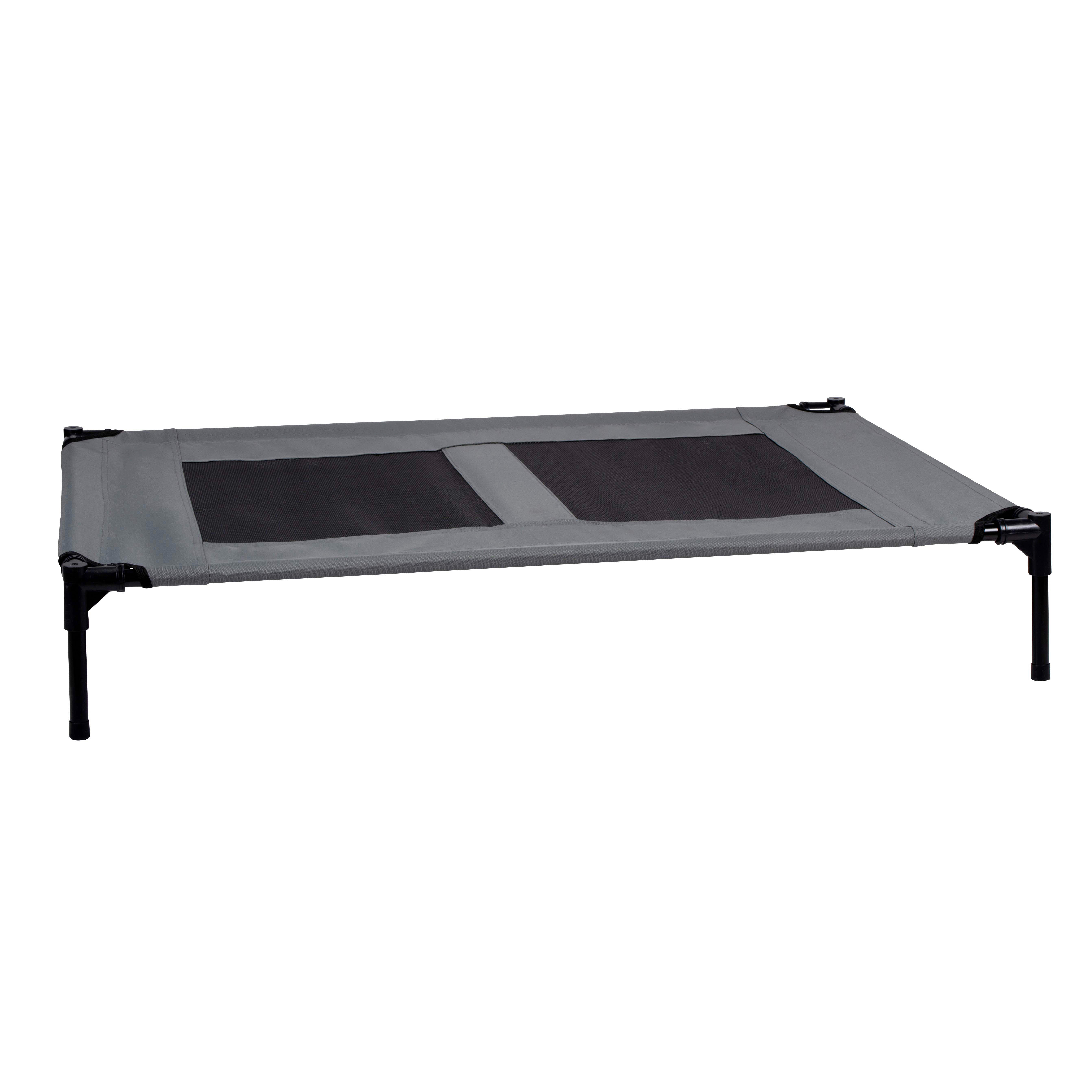 Pet Comfort Haustierbett grau Polyester B/H/L: ca. 106x17x76 cm Erhöhtes_Haustierbett_L - grau (76,00/106,00/17,00cm) - Pet Comfort