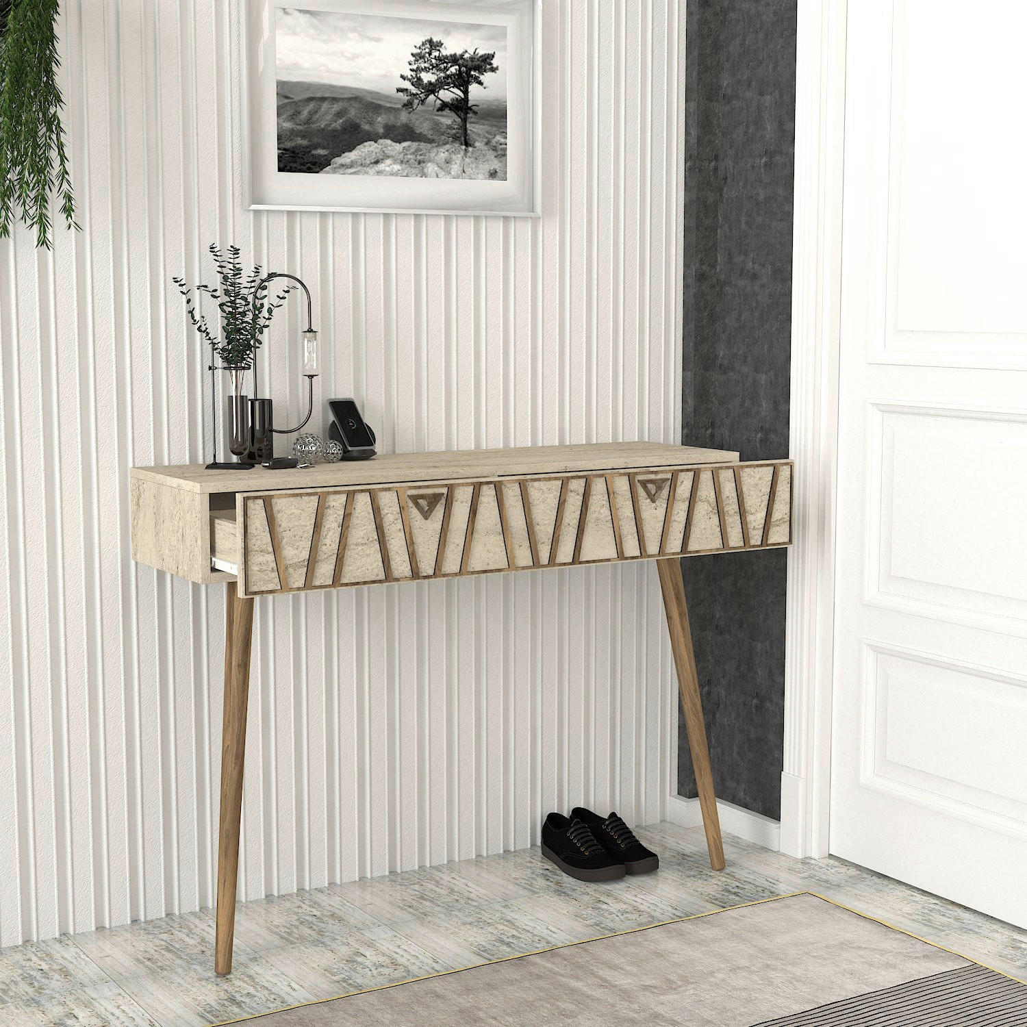 Thumbnail - Konsolentisch Forest beige Spanplatte B/H/T: ca. 120x90x36 cm