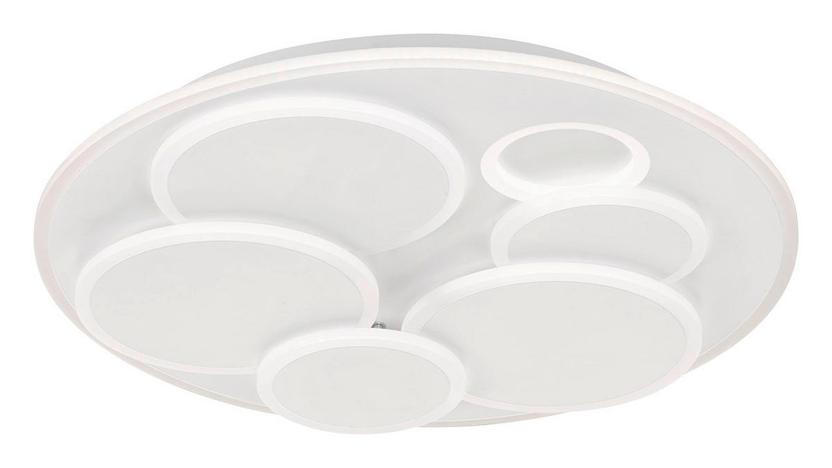 Fischer & Honsel LED-Deckenleuchte 21162 weiß Acryl H/D: ca. 7x50 cm 1 Brennstellen Dots - weiß (50,00/7,00cm) - Fischer & Honsel