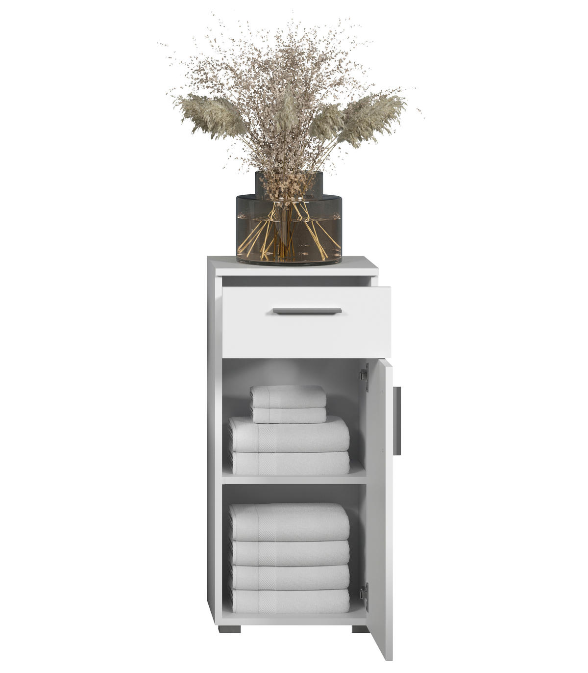 Stauraumelement Wons weiß Hochglanz weiß matt B/H/T: ca. 37x83x31 cm Wons - weiß (37,00/83,00/31,00cm) - Trendteam
