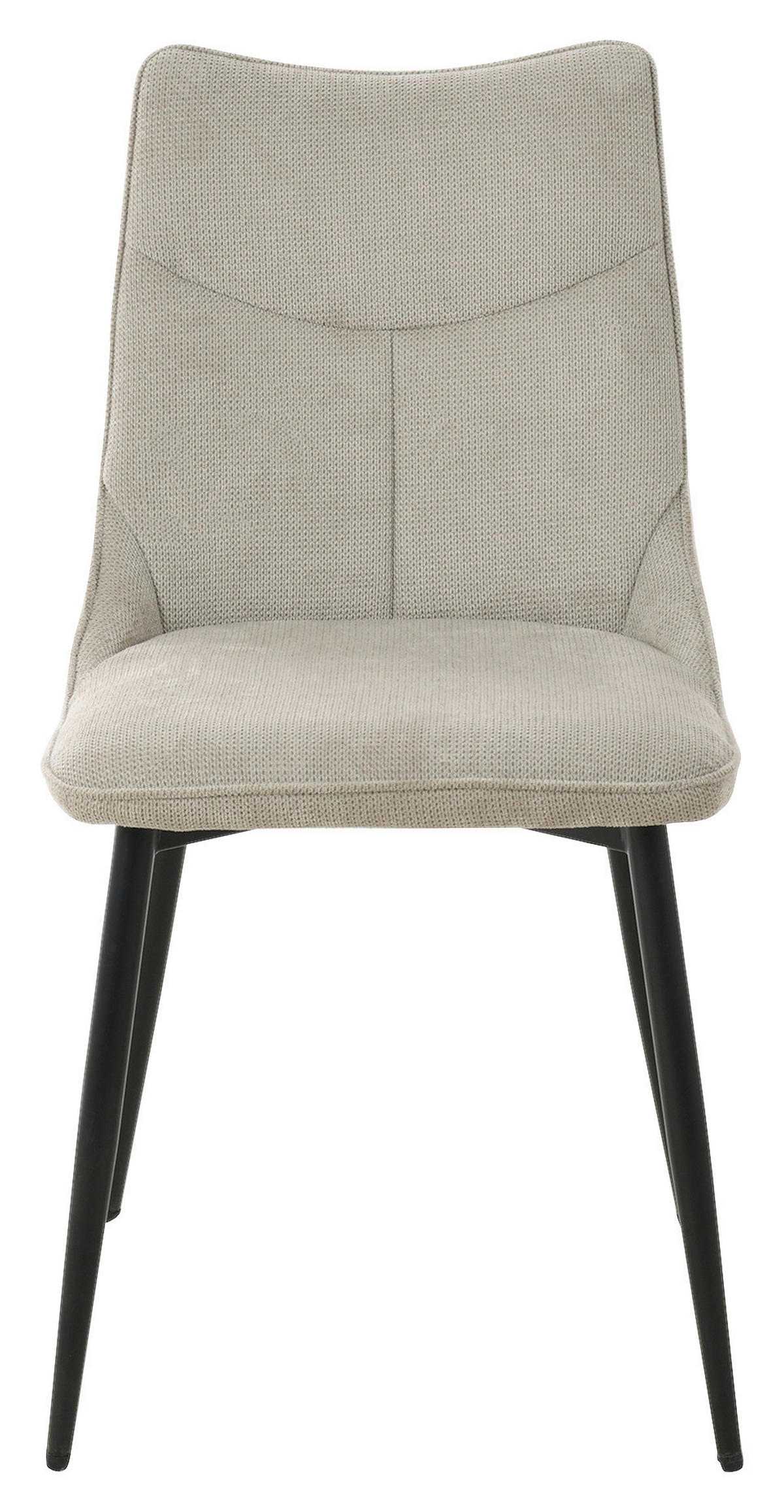Stuhl CARLO 2er-Set. taupe Webstoff B/H/T: ca. 59x88x47 cm CARLO 2er-Set. - schwarz/taupe (59,00/88,00/47,00cm) - byLIVING