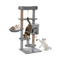 PawHut Kratzbaum hellgrau Spanplatte B/H/L: ca. 48x48x120 cm Kratzbaum - hellgrau (120,00/48,00/48,00cm) - PawHut