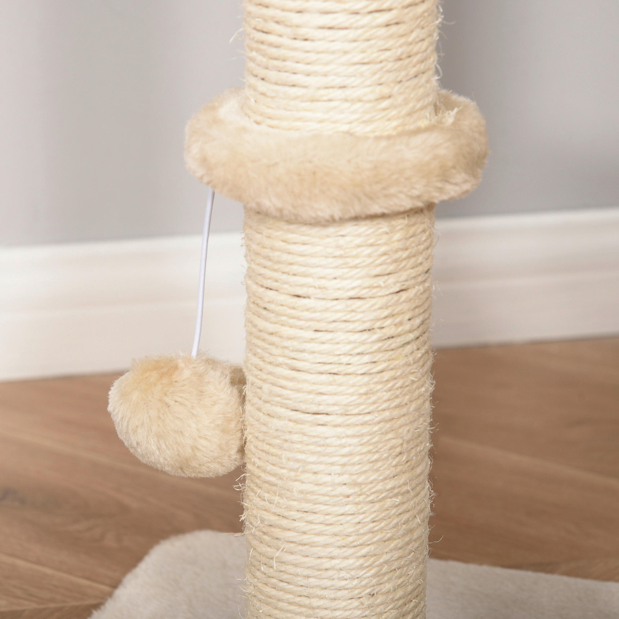 PawHut Kratzbaum beige Polypropylen B/H/L: ca. 40x48x100 cm Kratzbaum - beige (100,00/40,00/48,00cm) - PawHut