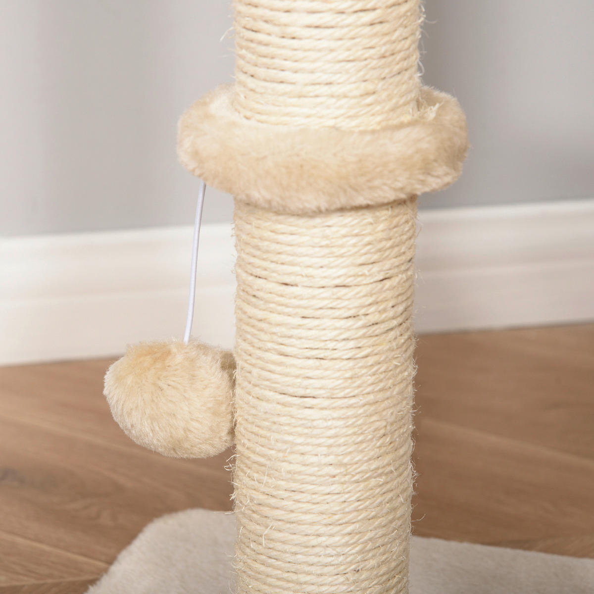 PawHut Kratzbaum beige Polypropylen B/H/L: ca. 40x48x100 cm Kratzbaum - beige (100,00/40,00/48,00cm) - PawHut