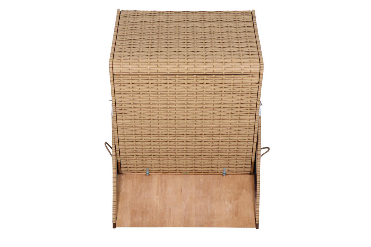 TRENDY by deVries Strandkorb blau Akazie B/H/L: ca. 120x165x80 cm Strandkorb_TRENDY_by_deVries - blau (80,00/120,00/165,00cm) - TRENDY by deVries