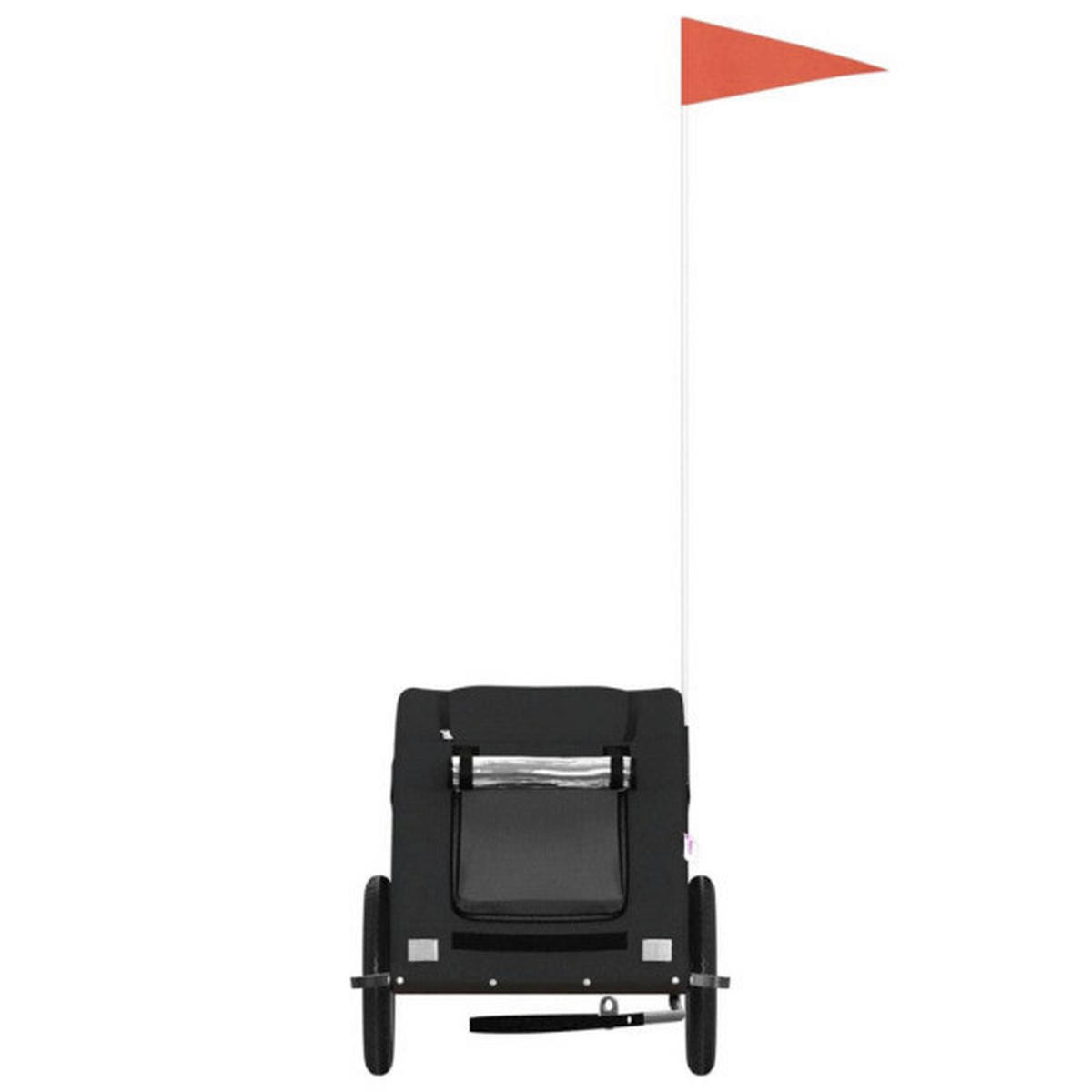 vidaXL Fahrradanhänger schwarz schwarz Hunde-Fahrradanhänger - schwarz - vidaXL