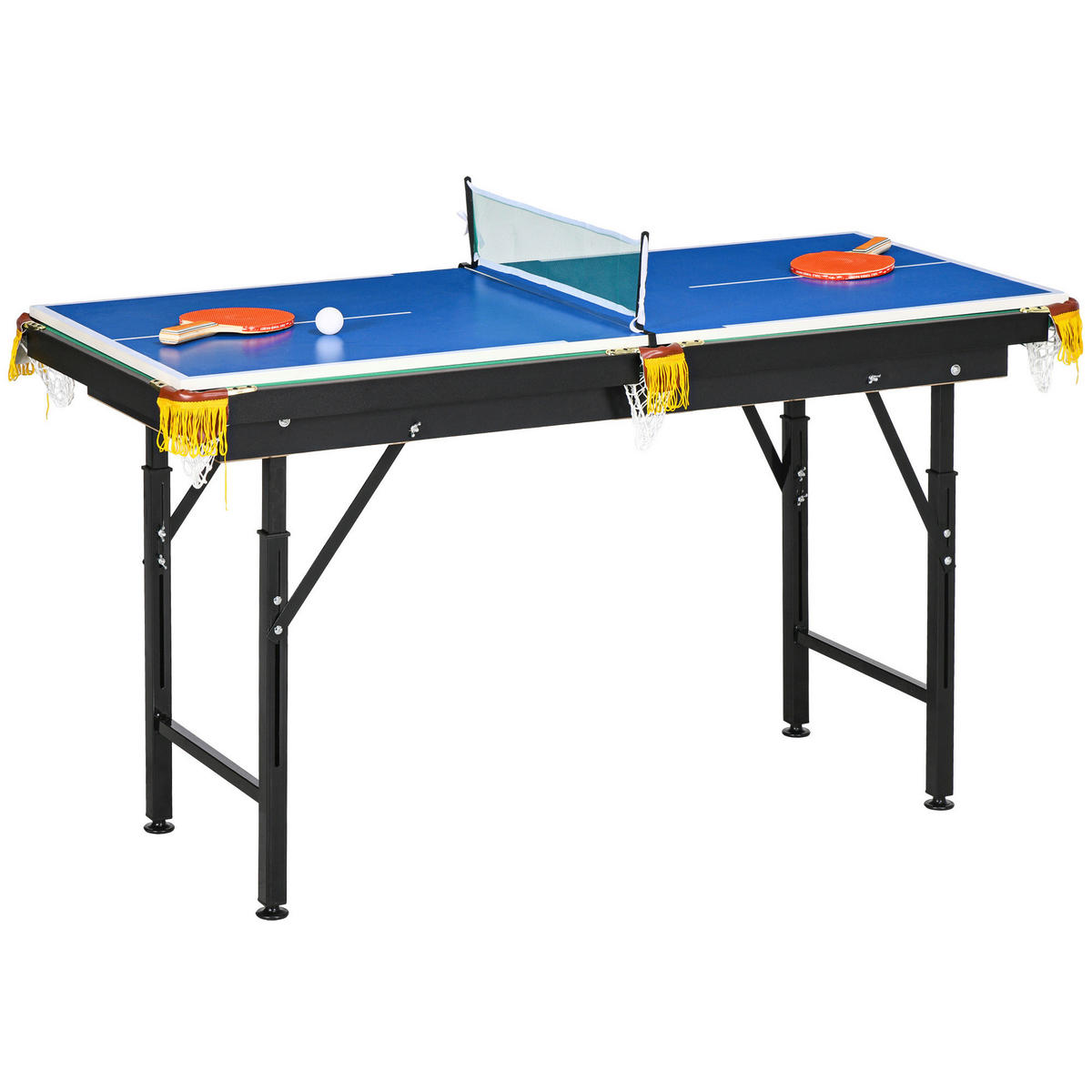 SPORTNOW Multispieltisch grün Stahl B/H/L: ca. 63x80x140 cm Multispieltisch - blau/grün (140,00/63,00/80,00cm) - SPORTNOW