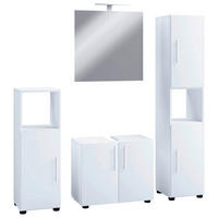Badezimmer-Set 4tlg-Flandu weiß B/H/T: ca. 60x51x30 cm 4tlg-Flandu - weiß (60,00/51,00/30,00cm) - VCM Möbel