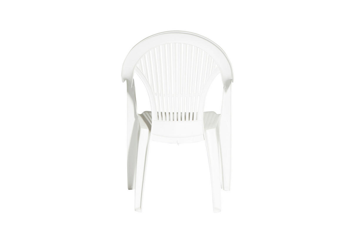 ProGarden Stapelsessel Vega weiß Kunststoff B/H/L: ca. 54x93x57 cm Vega - weiß (57,00/54,00/93,00cm) - ProGarden