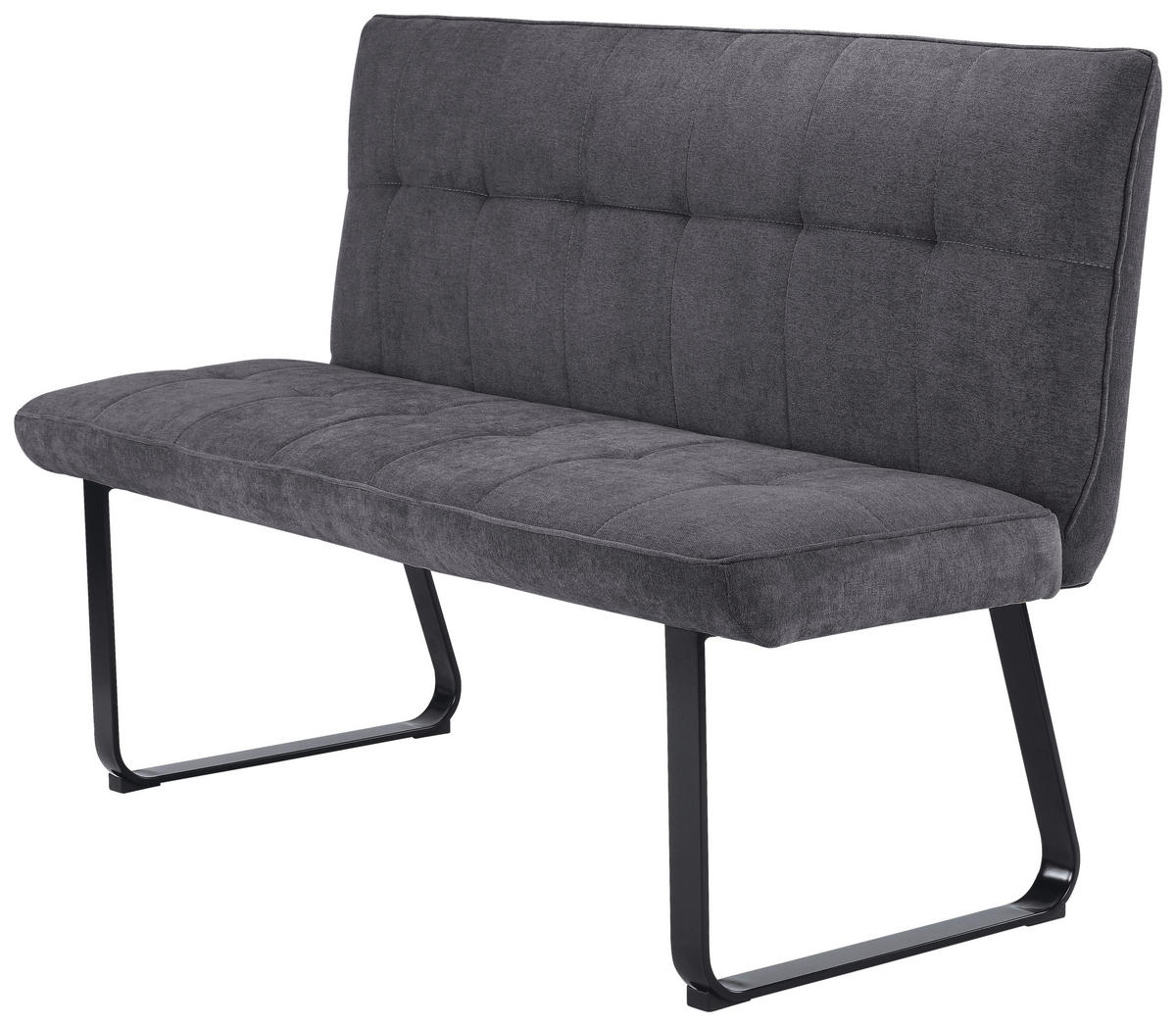 Bank TALEA dunkelgrau schwarz B/H/T: ca. 140x92x59 cm TALEA - schwarz/dunkelgrau (140,00/92,00/59,00cm) - byLIVING