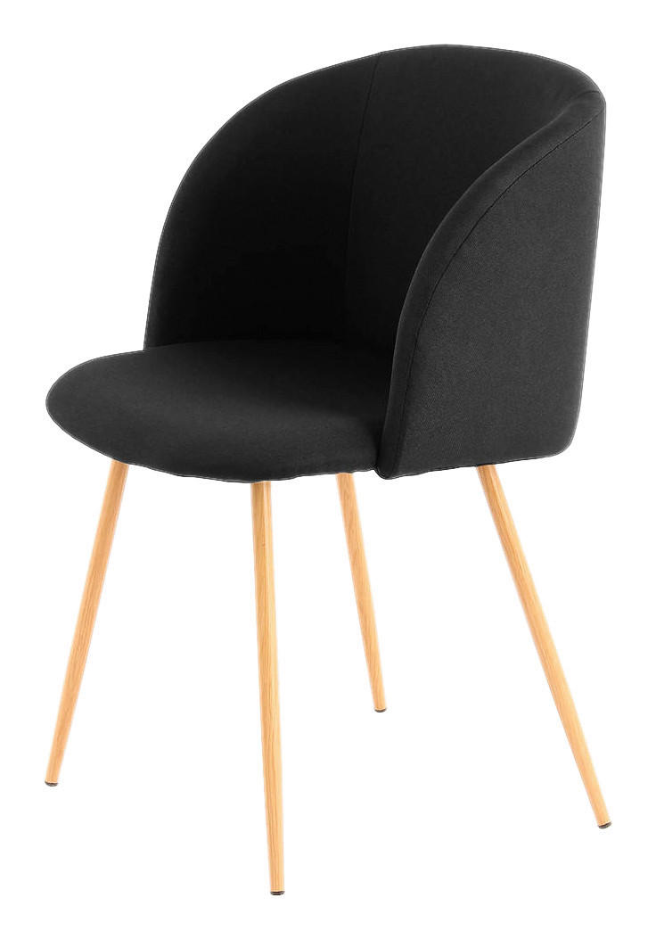 Stuhl Celina 200 2er schwarz Microfaser B/H/T: ca. 54x84x56 cm Celina 200 2er - Eiche/schwarz (54,00/84,00/56,00cm) - 360 Living