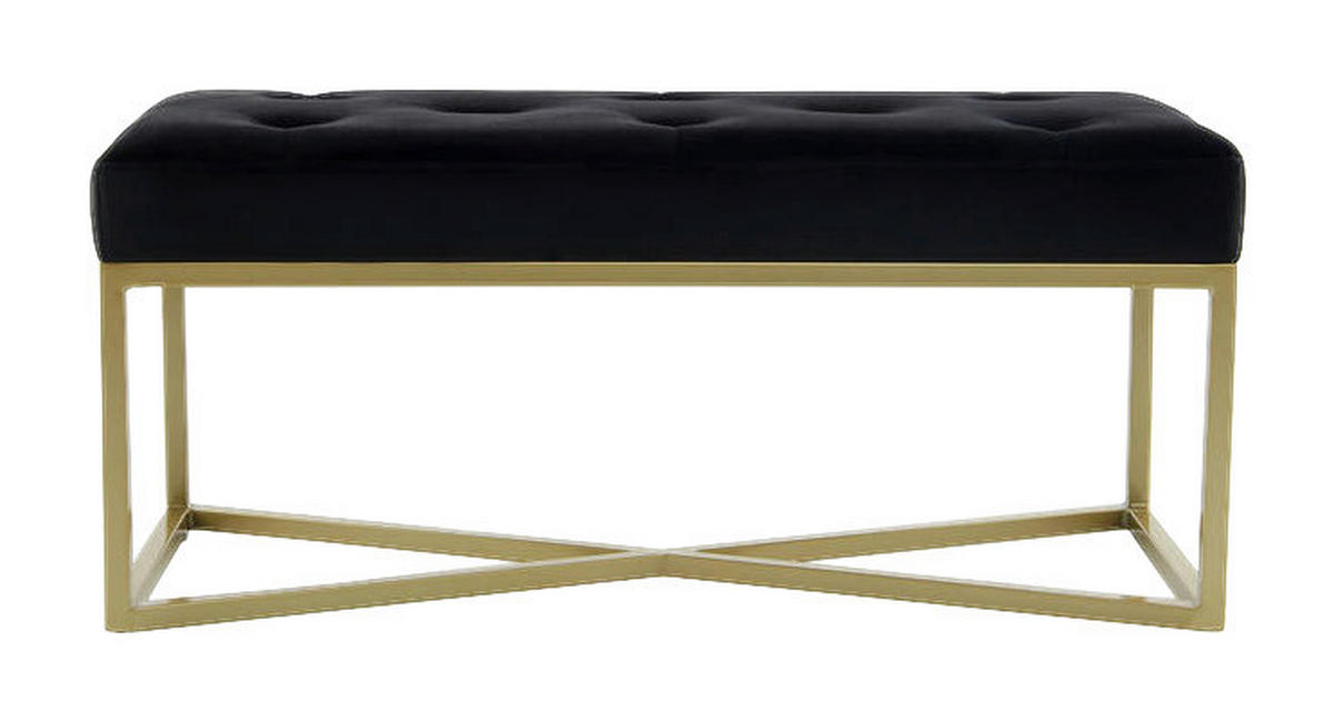 Sitzbank Diaz 101 schwarz B/H/T: ca. 40x40x90 cm Diaz 101 - gold/schwarz (40,00/40,00/90,00cm) - 360 Living