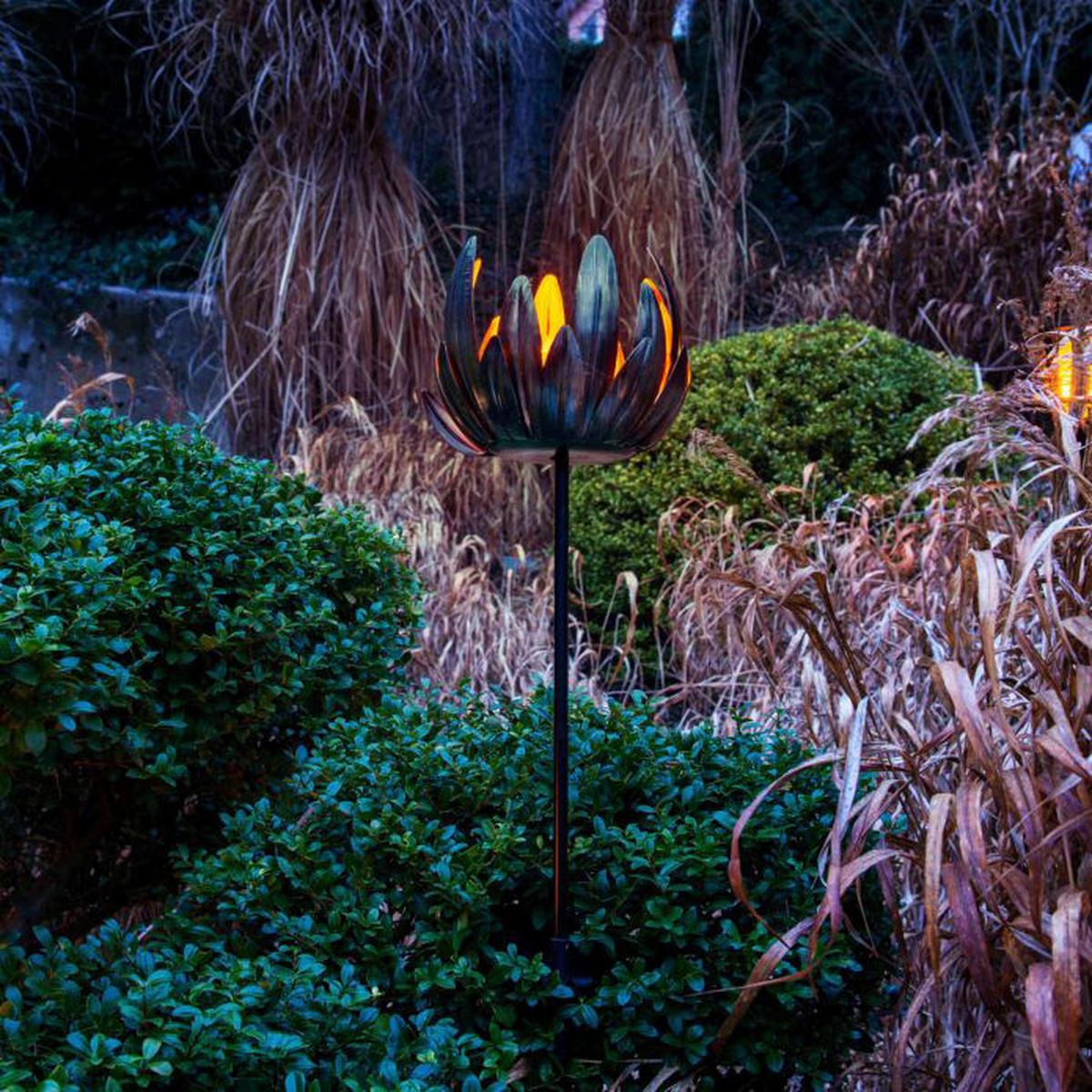 LED Solarspieß NV5226247 Kupfer Kunststoff B/H/T: ca. 15x90x15 cm Blume - Kupfer (15,00/90,00/15,00cm) - Näve Leuchten