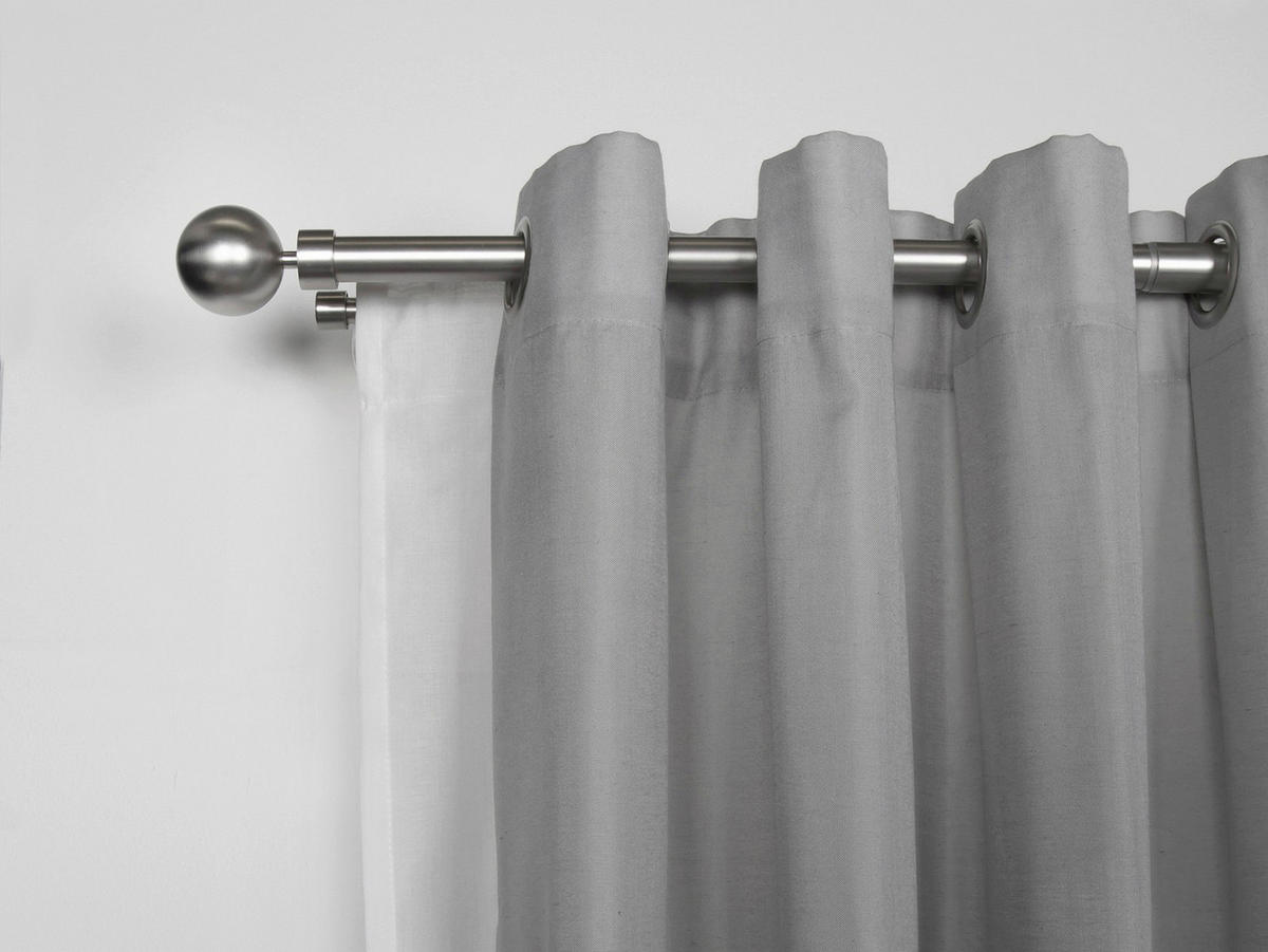 Stilgarnituren habito/ball-classic Edelstahloptik Metall ausziehbar von ca. 190 bis 360 cm 2.0 Läufe habito/ball-classic - Edelstahloptik - ondeco