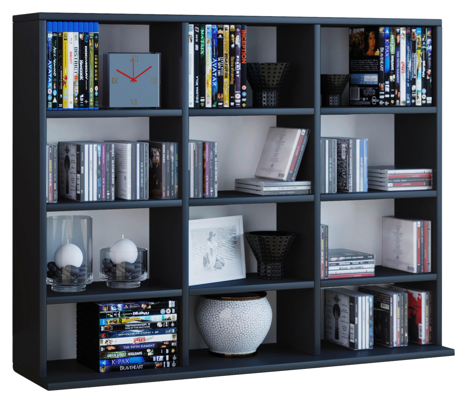 Regal Megosa Mini schwarz Holzwerkstoff B/H/T: ca. 102x83x23 cm Megosa Mini - schwarz (102,00/83,00/23,00cm) - VCM Möbel