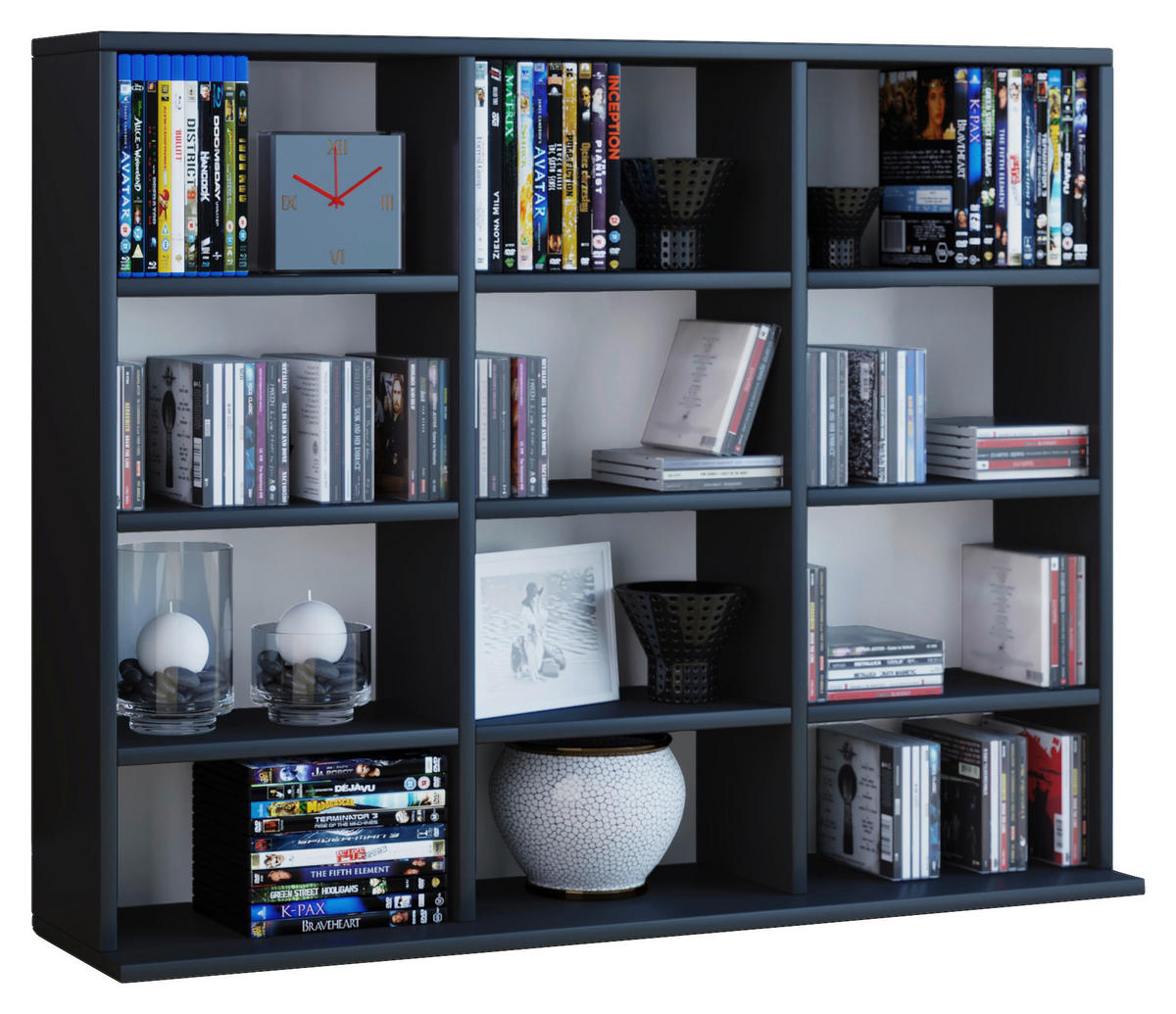 Regal Megosa Mini schwarz Holzwerkstoff B/H/T: ca. 102x83x23 cm Megosa Mini - schwarz (102,00/83,00/23,00cm) - VCM Möbel
