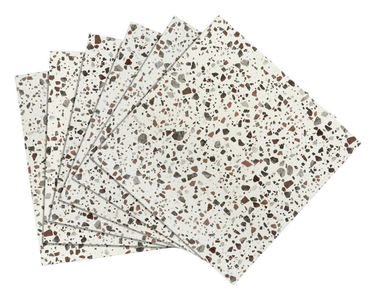 Wandfliese grau B/L: ca. 30,5x30,5 cm Wandfliese_selbstklebend_6Stck. - beige/grau (30,50/30,50cm)