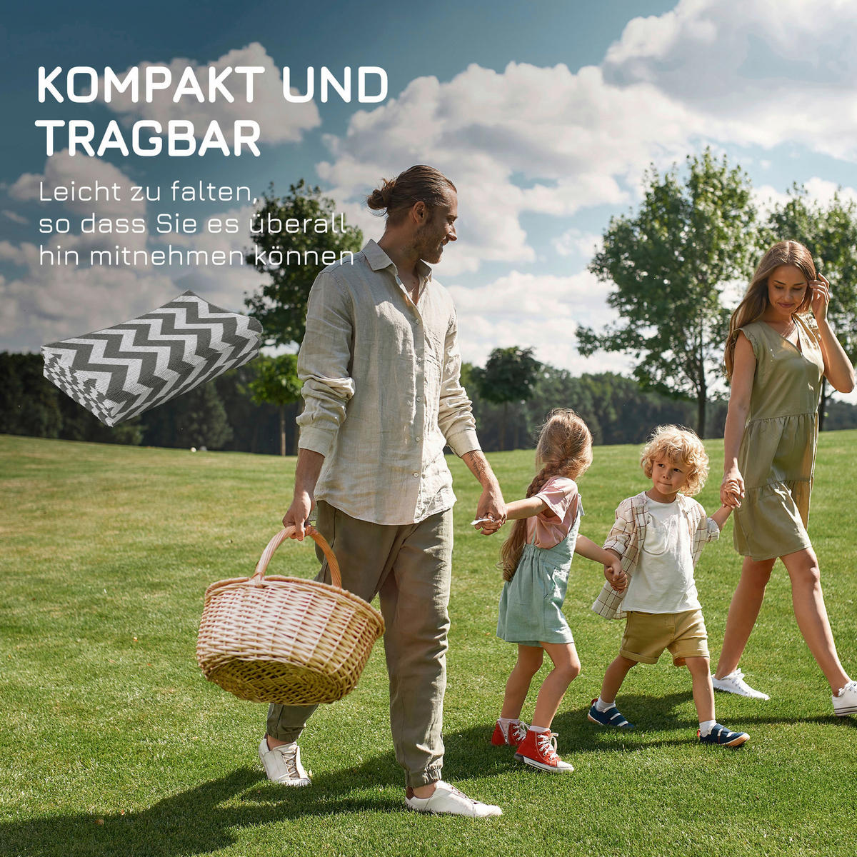 Outsunny Outdoor-Teppich Outdoor-Teppich - (121,00/182,00/0,30cm) - Outsunny