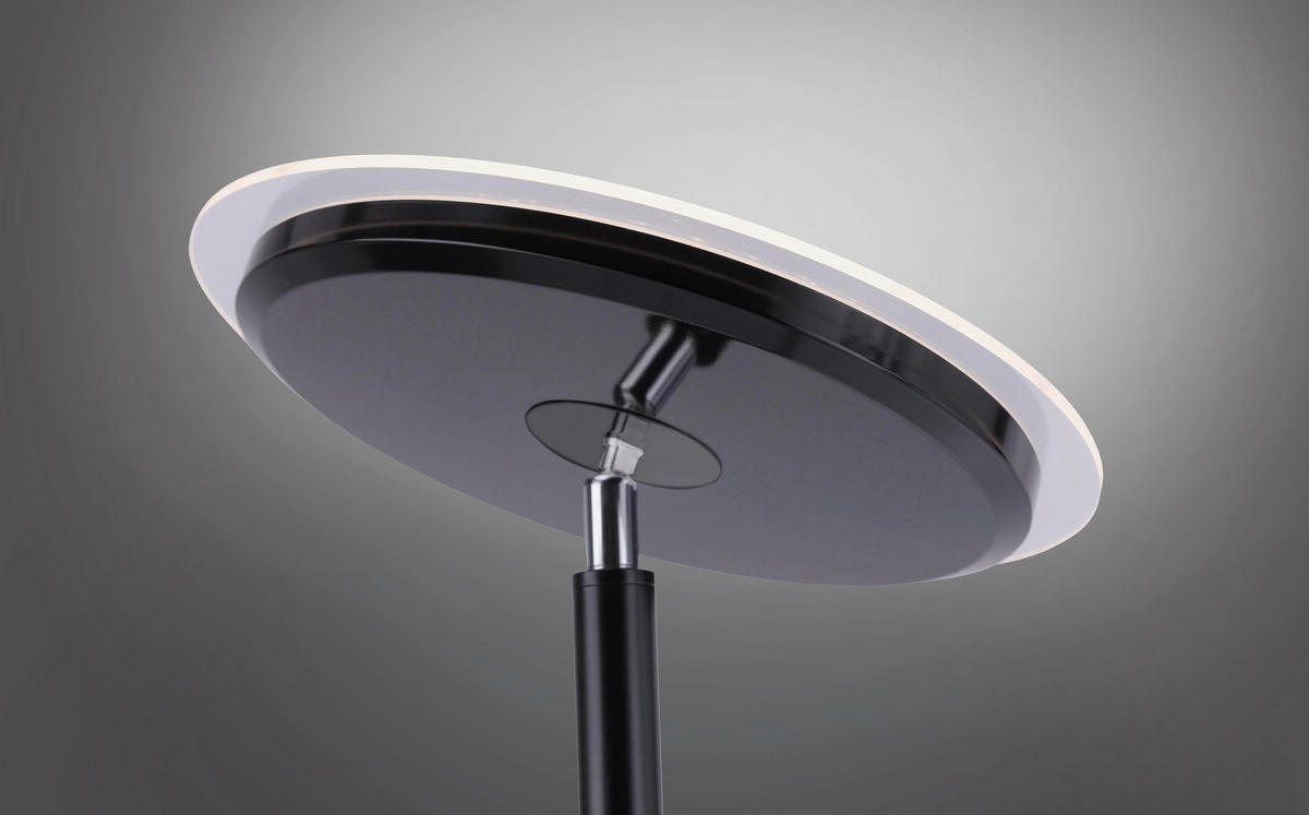 Just Light LED-Deckenfluter HANS 11729-18 schwarz Kunststoff Eisen H/D: ca. 181x30 cm 1 Brennstellen HANS - schwarz (30,00/181,00cm) - Just Light