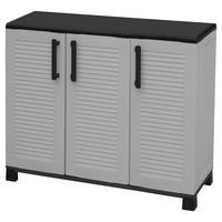 ArtPlast Kunststoffschrank Family niedrig grau Kunststoff B/H/T: ca. 102x84x37 cm Family niedrig - grau (102,00/84,00/37,00cm) - ArtPlast