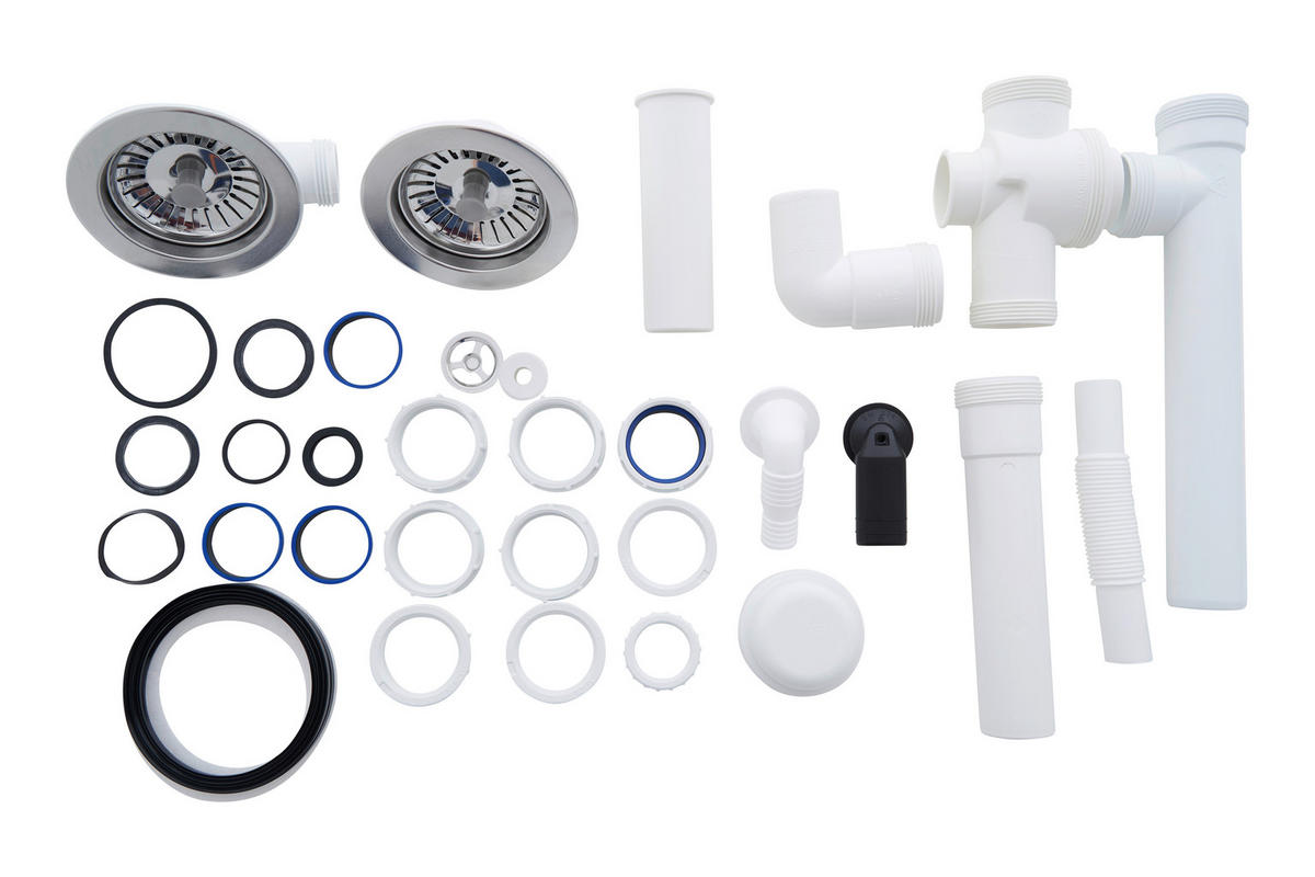 Respekta Einbauspüle Boston 100 x 50 W weiß Mineralite B/H/T: ca. 100x20x50 cm Boston 100 x 50 W - weiß (100,00/20,00/50,00cm) - Respekta