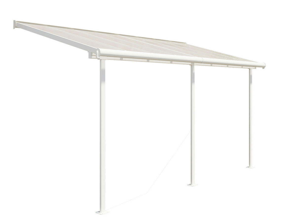 Palram Terrassendach Sierra weiß Aluminium B/H/T: ca. 447x300x230 cm Sierra - weiß (447,00/300,00/230,00cm) - Palram