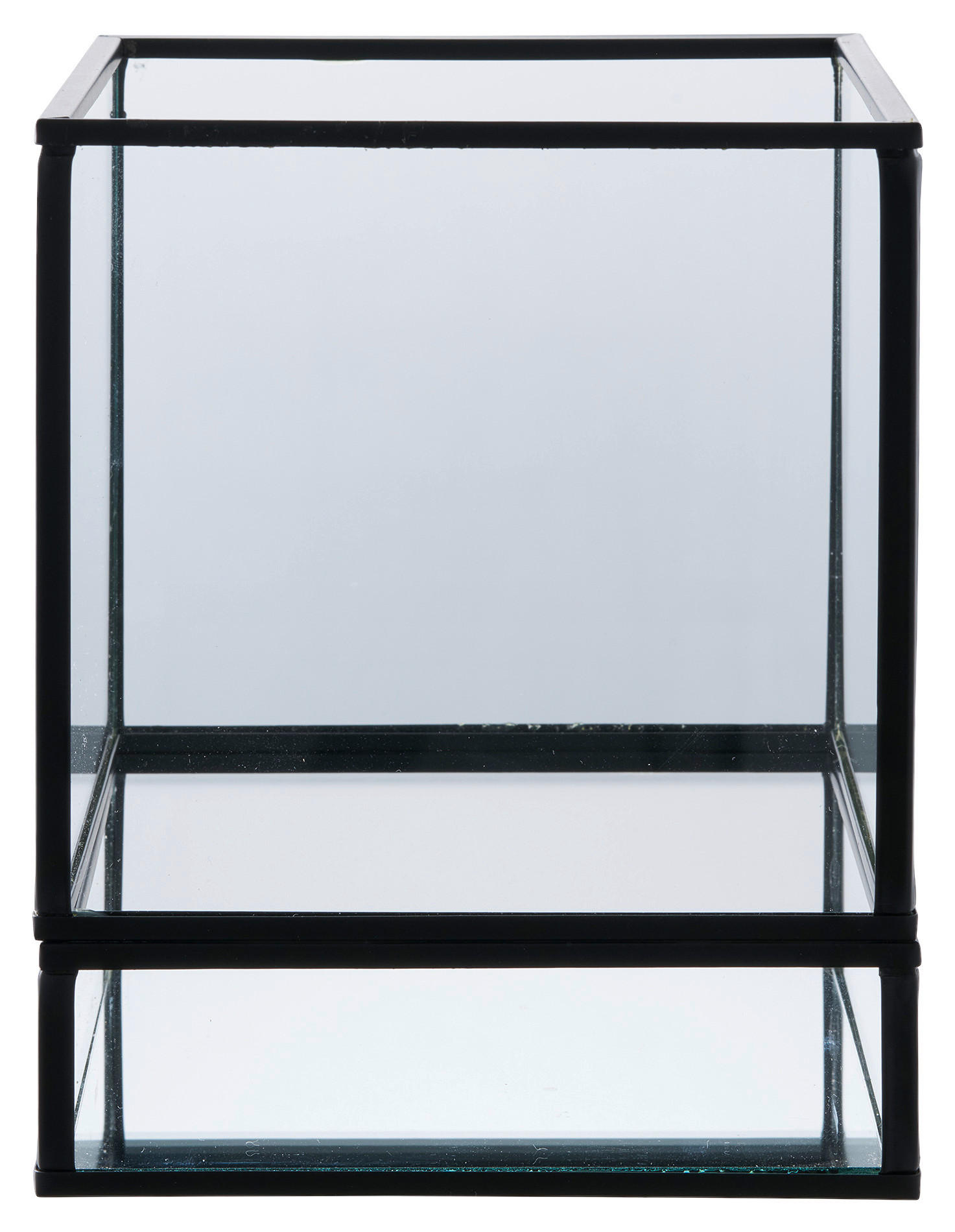 Kerzenhalter Hurricane schwarz Glas B/H/L: ca. 12x15x12 cm Hurricane - klar/schwarz (12,00/12,00/15,00cm)