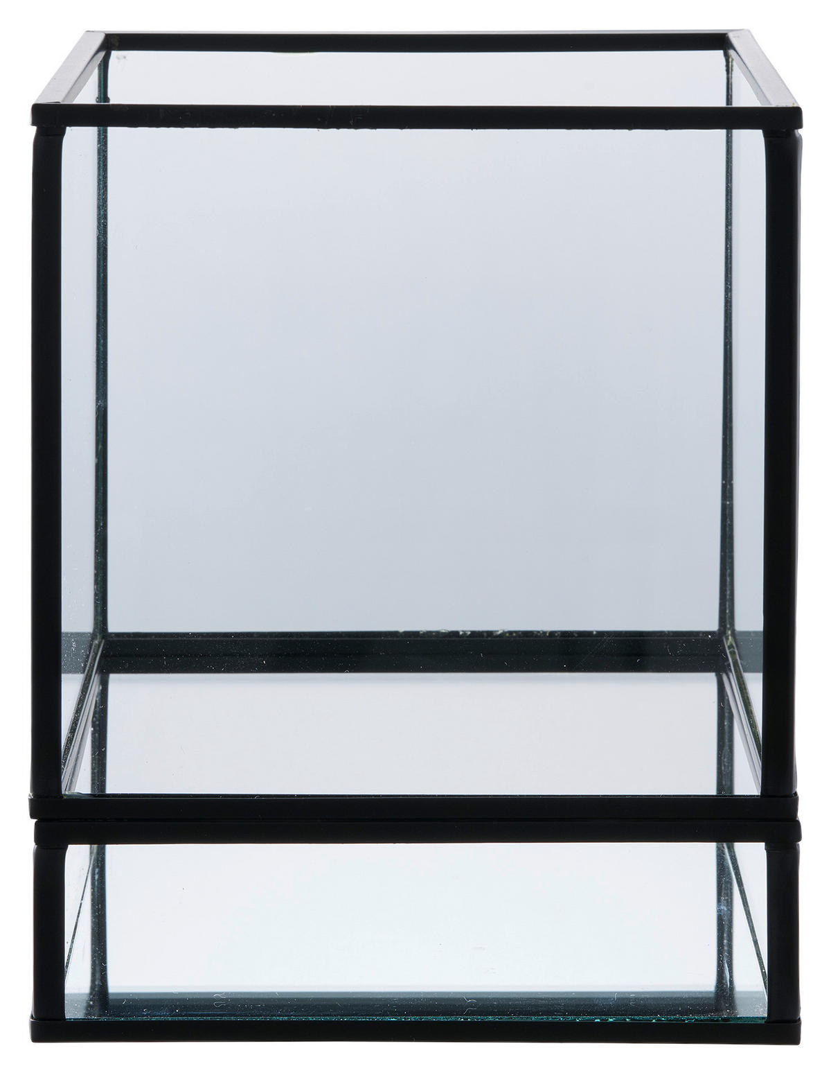 Kerzenhalter Hurricane schwarz Glas B/H/L: ca. 12x15x12 cm Hurricane - klar/schwarz (12,00/12,00/15,00cm)