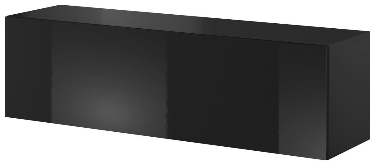 TV-Lowboard VIVIEN schwarz schwarz glanz B/H/T: ca. 140x40x38 cm VIVIEN - schwarz (140,00/40,00/38,00cm) - WIPMEB