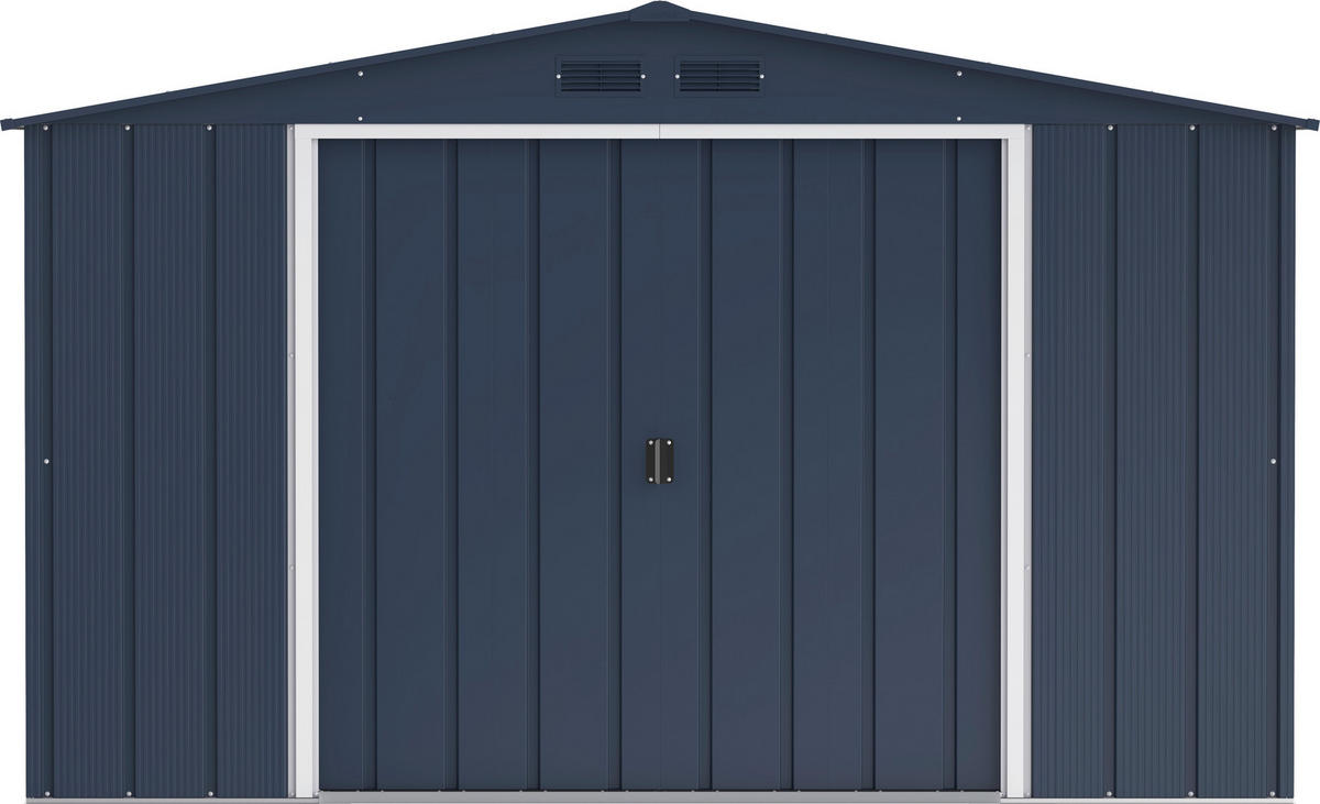 VCM Gerätehaus anthrazit B/H/L: ca. 322x196x234 cm Gerätehaus mit Schiebetür - anthrazit (234,00/322,00/196,00cm) - VCM