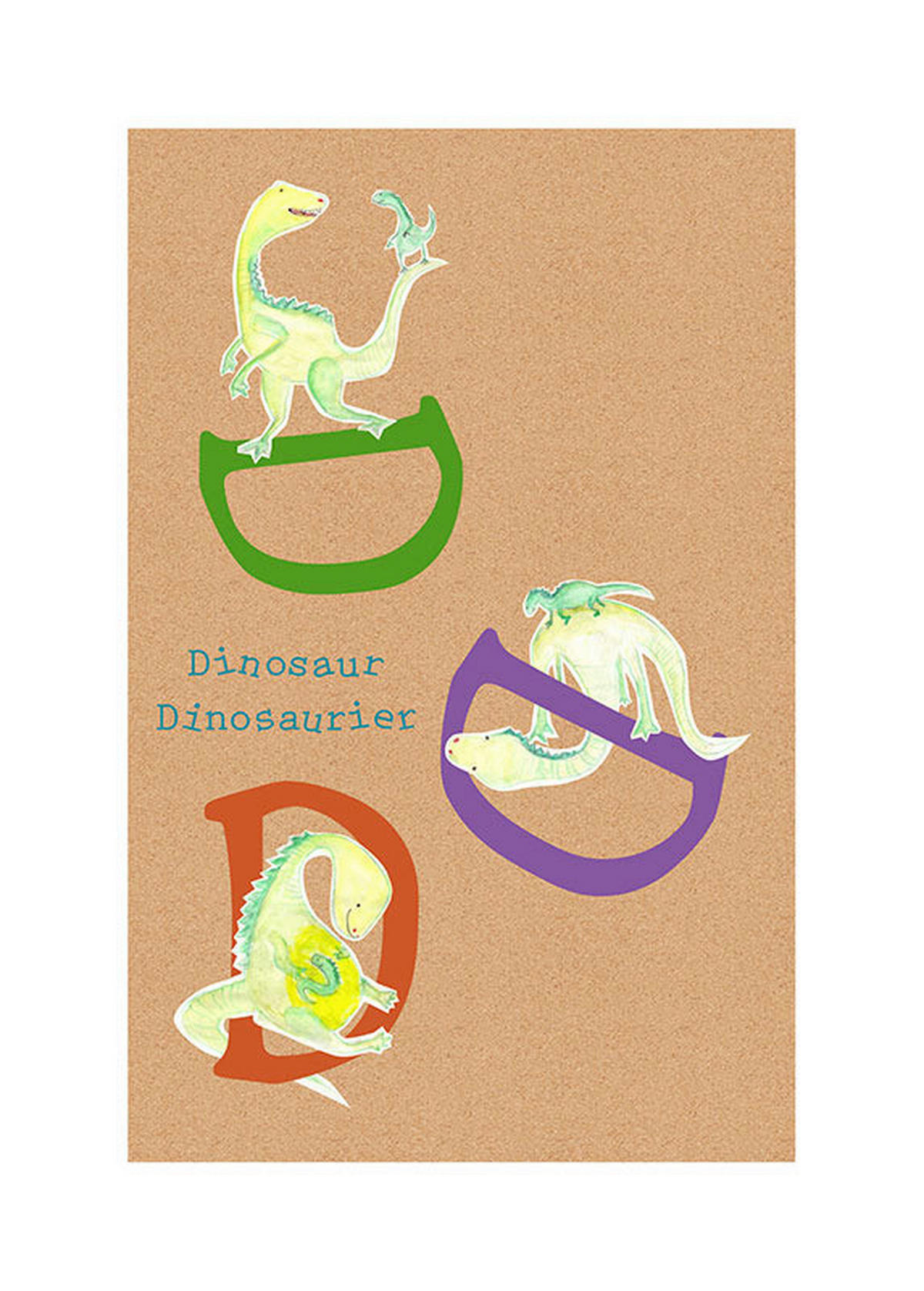Komar Poster ABC Animal D Buchstaben B/L: ca. 50x70 cm ABC Animal D - (50,00/70,00cm) - Komar